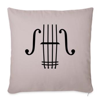 violoniste - Housse de coussin décorative 45 x 45 cm - taupe clair - Devant