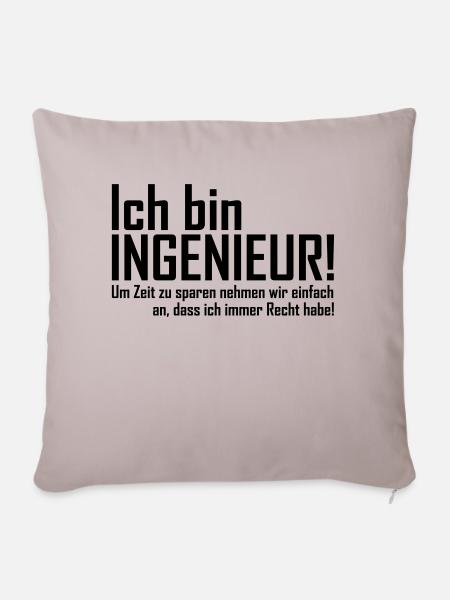 ingenieur - Sofakissenbezug 45 x 45 cm - helles Taupe