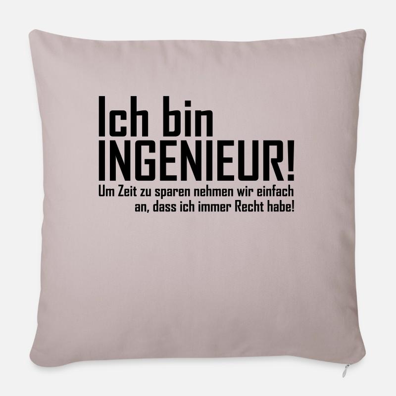 ingenieur - Sofakissenbezug 45 x 45 cm - helles Taupe