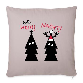Weihnachten im Schwarzwald - Sofakissenbezug 45 x 45 cm - helles Taupe - Vorne