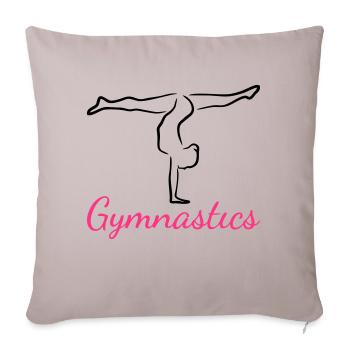 Gymnast, Gymnastics - Housse de coussin décorative 45 x 45 cm - taupe clair - Devant