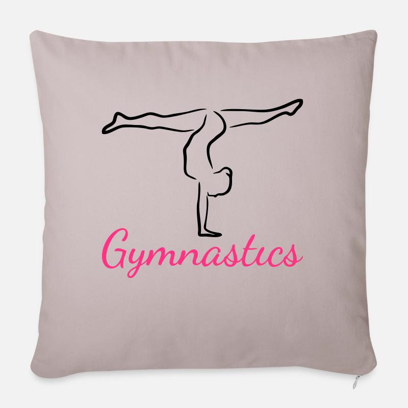 Gymnastics, Turnen, Turnerin - Sofakissenbezug 45 x 45 cm - helles Taupe