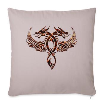 Drachen Fantasy Drachen Geist Reptilien Bestien - Sofakissenbezug 45 x 45 cm - helles Taupe - Vorne