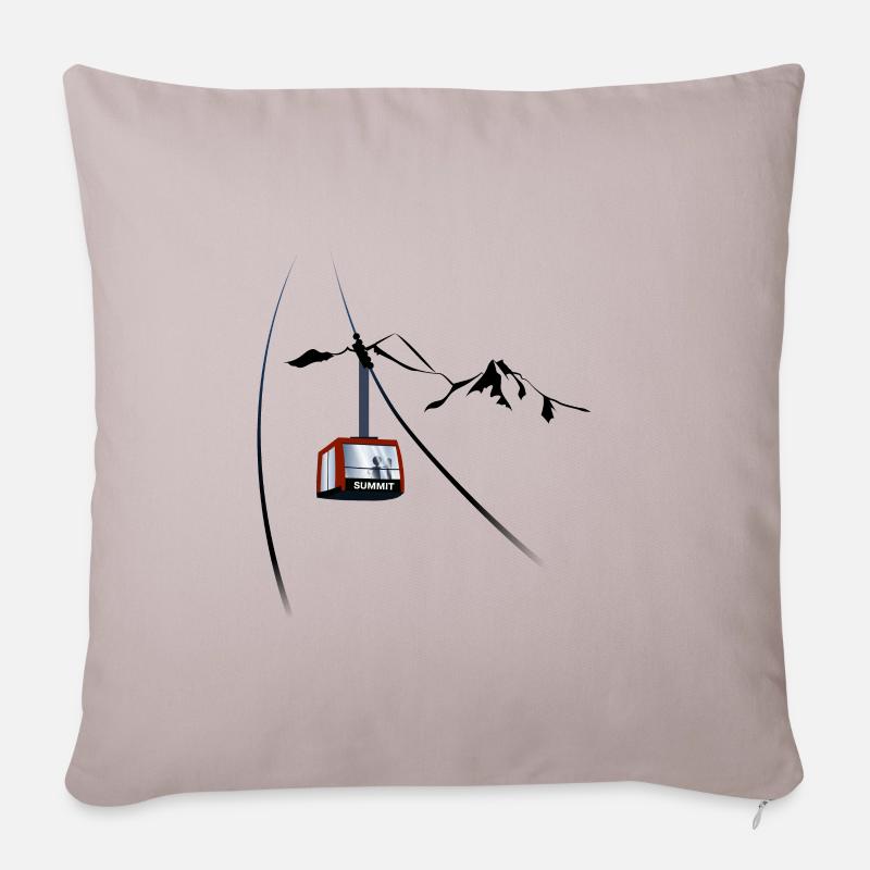 Telecabine summit - Housse de coussin décorative 45 x 45 cm - taupe clair