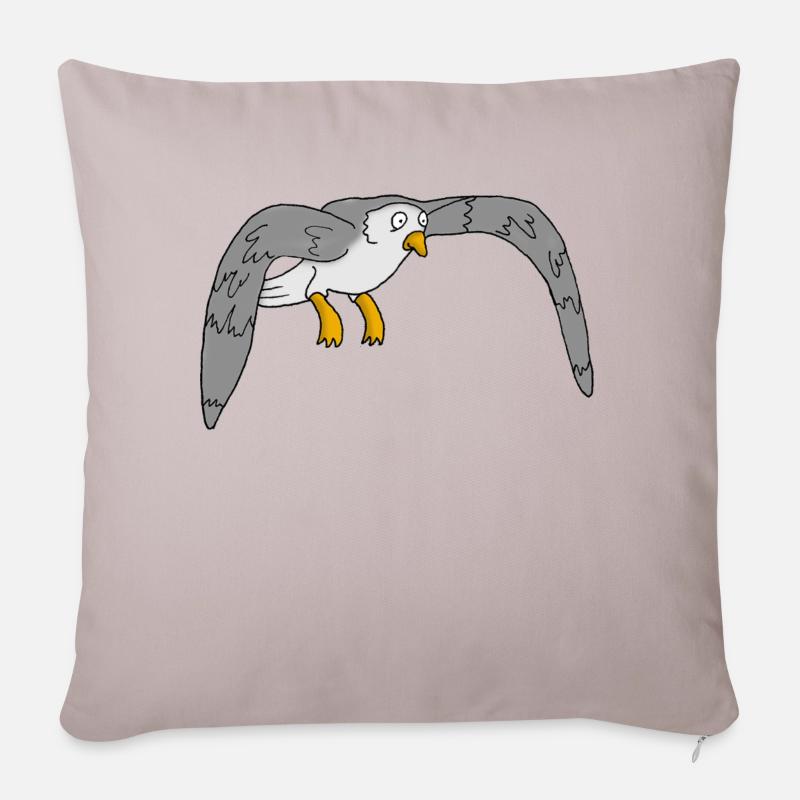 Möwe - Sofakissenbezug 45 x 45 cm - helles Taupe