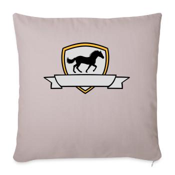 Banner Horse Coat of Arms Shield - Sofa pillowcase 17,3'' x 17,3'' (45 x 45 cm) - light taupe - Front
