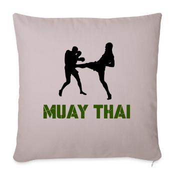 Muay Thaï 1 - Housse de coussin décorative 45 x 45 cm - taupe clair - Devant