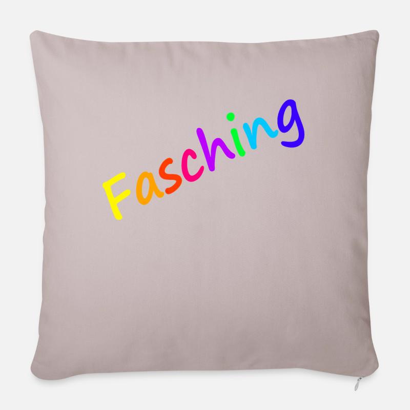 Fasching - Sofakissenbezug 45 x 45 cm - helles Taupe
