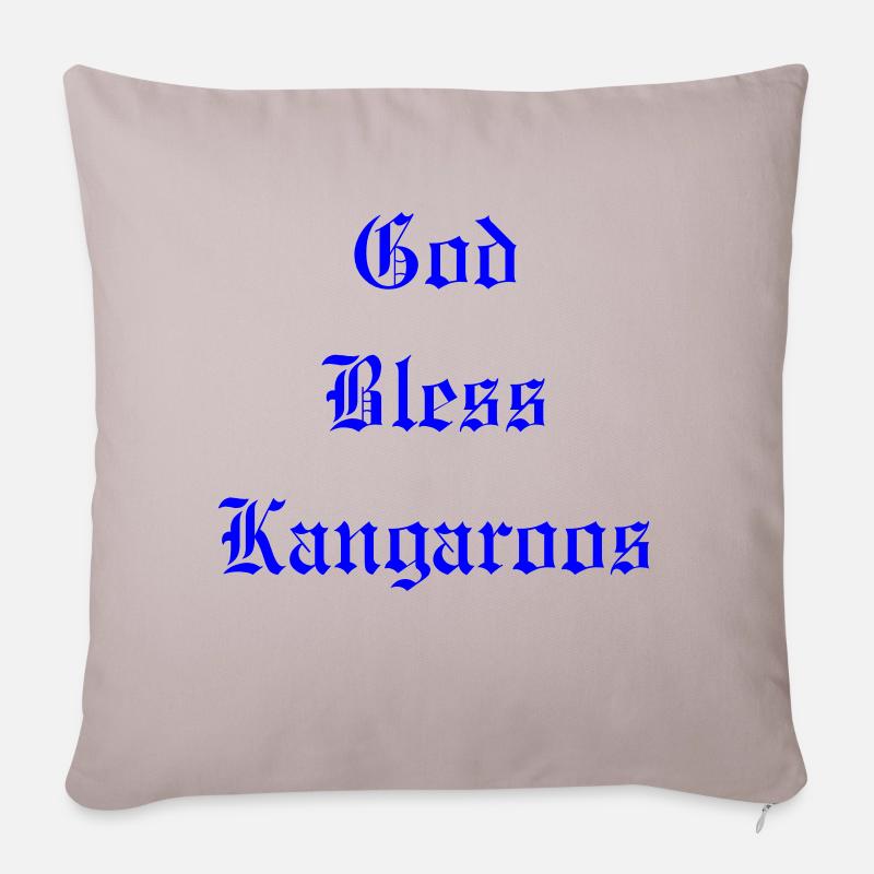 GodBlessKangaroos - Sofakissenbezug 45 x 45 cm - helles Taupe