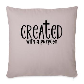 Created With A Purpose - Sofakissenbezug 45 x 45 cm - helles Taupe - Vorne
