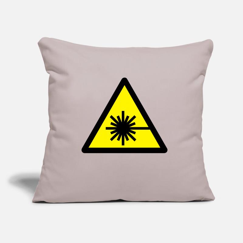 caution_laser_beam_2c Housse de coussin décorative 45 x 45 cm