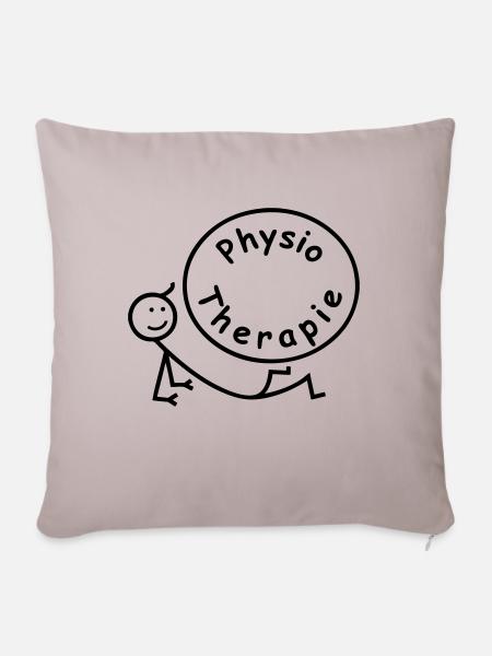Physiotherapie / Physio Ballspiel - Sofakissenbezug 45 x 45 cm - helles Taupe