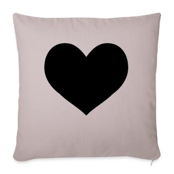 heart - Sofa pillowcase 17,3'' x 17,3'' (45 x 45 cm) - light taupe - Front