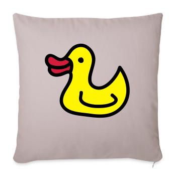 Entchen - Ente 3 - Sofakissenbezug 45 x 45 cm - helles Taupe - Vorne