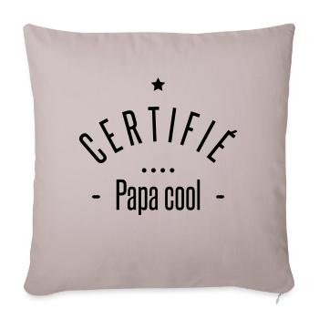 certifié papa cool - Housse de coussin décorative 45 x 45 cm - taupe clair - Devant