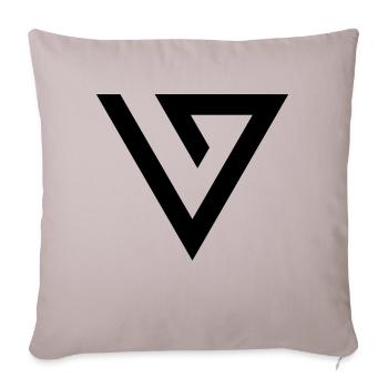 MNML Symbol minimalistische Dreieck Form abstrakt - Sofakissenbezug 45 x 45 cm - helles Taupe - Vorne