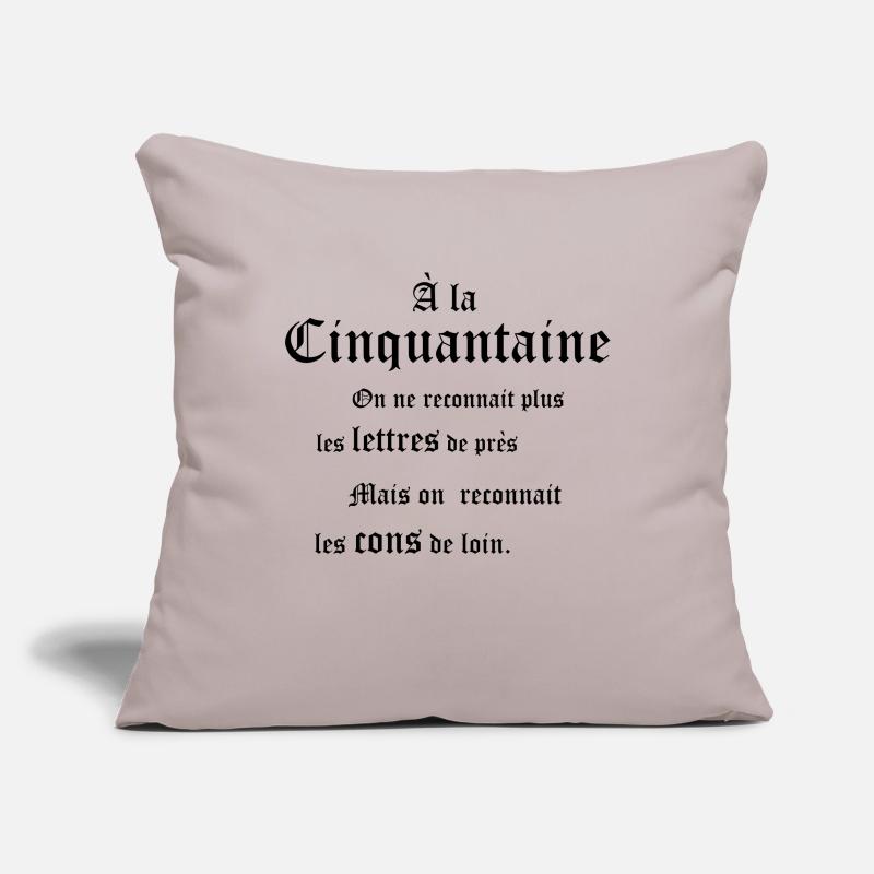 cinquantaine 50ans Housse de coussin décorative 45 x 45 cm