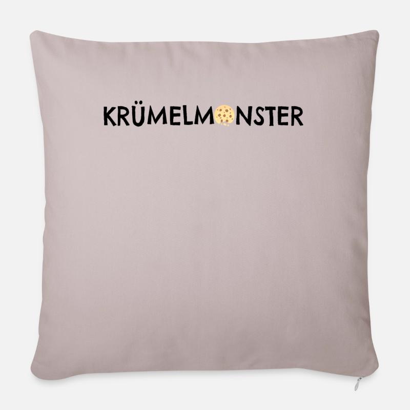 Krümelmonster - Sofakissenbezug 45 x 45 cm - helles Taupe