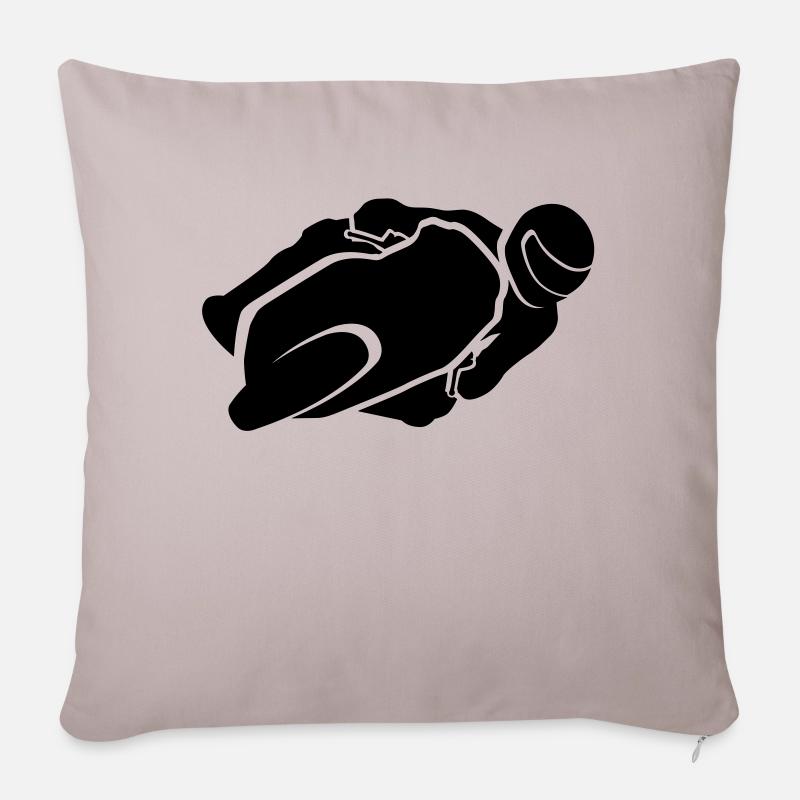Motard - Housse de coussin décorative 45 x 45 cm - taupe clair