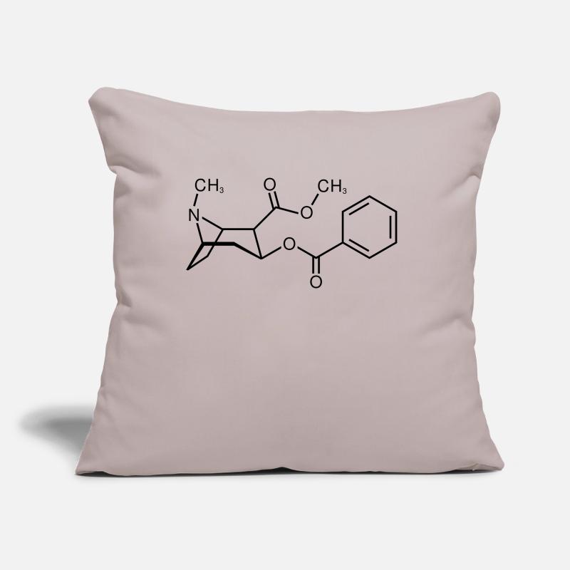 Structure de molécule de cocaïne Housse de coussin décorative 45 x 45 cm