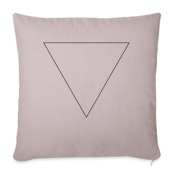 Hipster Dreieck - Sofakissenbezug 45 x 45 cm - helles Taupe - Vorne