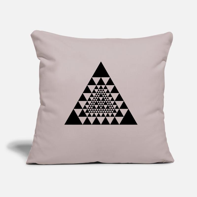 conception de triangle maya inca aztèque Housse de coussin décorative 45 x 45 cm