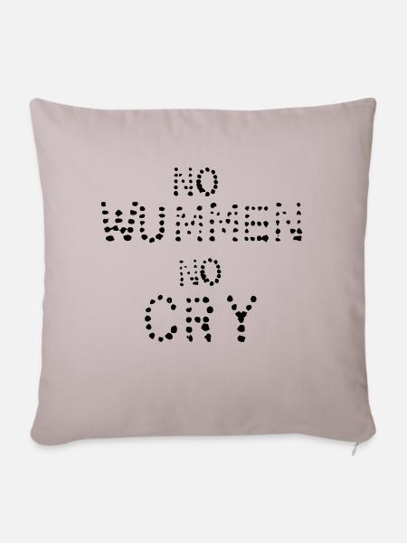 no wummen no cry - Sofakissenbezug 45 x 45 cm - helles Taupe