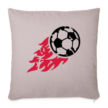fire_soccer_ball_bx2 - Sofa pillowcase 17,3'' x 17,3'' (45 x 45 cm) - light taupe - Front