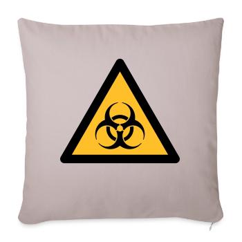 Hazard Symbol - Biohazard (2-color) - Sofa pillowcase 17,3'' x 17,3'' (45 x 45 cm) - light taupe - Front