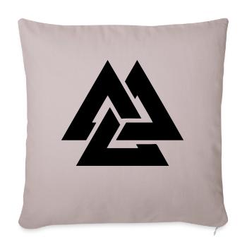 valknut viking scandinavian symbol of Odin - Sofa pillowcase 17,3'' x 17,3'' (45 x 45 cm) - light taupe - Front