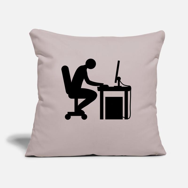 Computer desk nerd Sofa pillowcase 17,3'' x 17,3'' (45 x 45 cm)