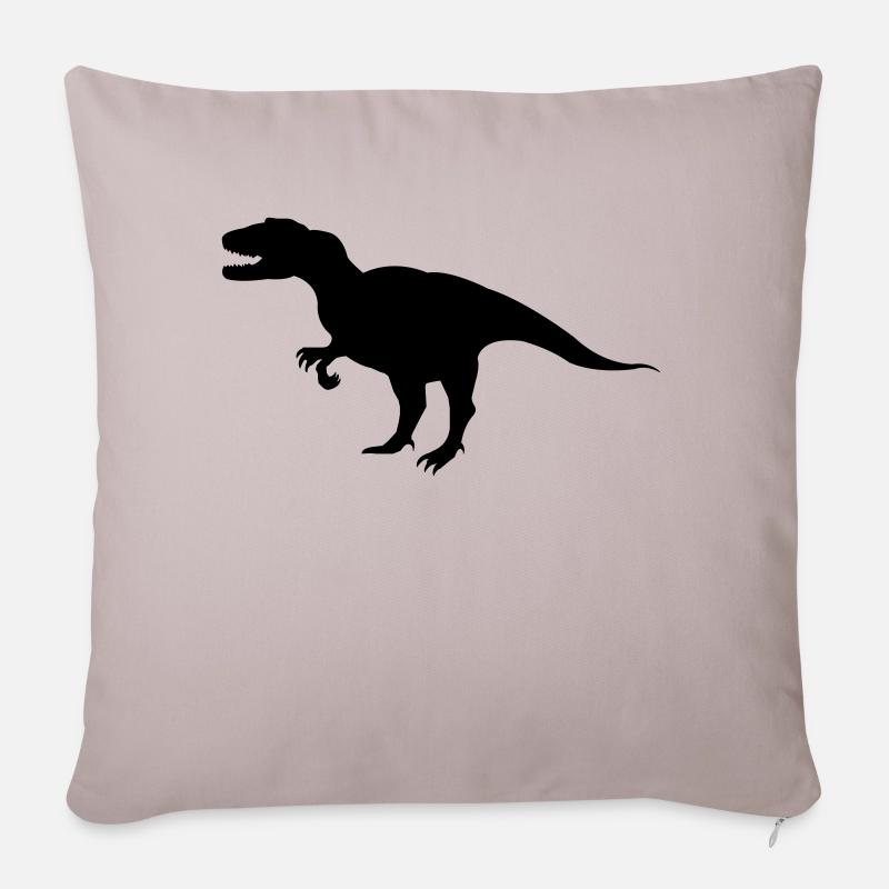 dinosaurier - Sofakissenbezug 45 x 45 cm - helles Taupe