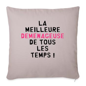 Déménageur / Déménagement / Déménager / Camion - Housse de coussin décorative 45 x 45 cm - taupe clair - Devant