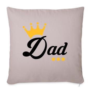 Papa Fête des Pères Naissance Bébé Anniversaire - Housse de coussin décorative 45 x 45 cm - taupe clair - Devant