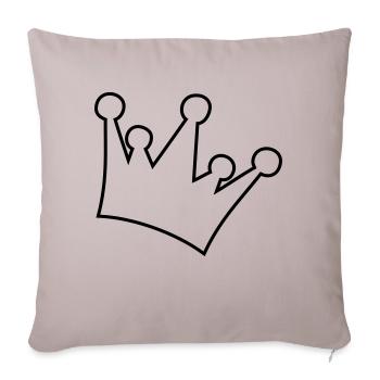 couronne - Housse de coussin décorative 45 x 45 cm - taupe clair - Devant