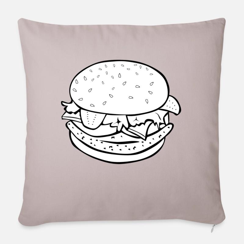Burger - Sofakissenbezug 45 x 45 cm - helles Taupe