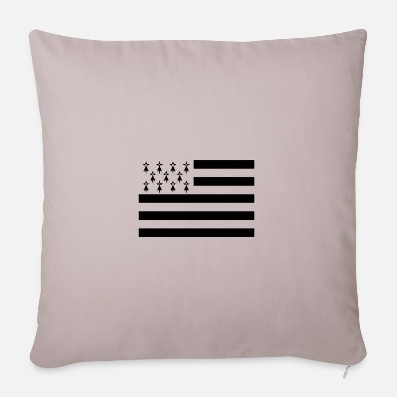 T-Shirt Breton Flagge - Sofakissenbezug 45 x 45 cm - helles Taupe
