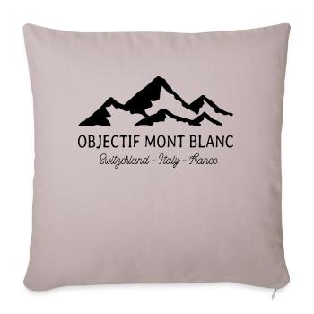 Objectif Mont Blanc Switzerland Italy France - Housse de coussin décorative 45 x 45 cm - taupe clair - Devant