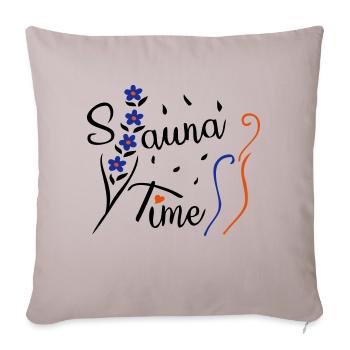 Sauna Time - Sofa pillowcase 17,3'' x 17,3'' (45 x 45 cm) - light taupe - Front