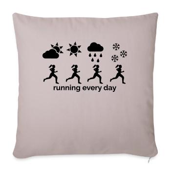 Running every day - Sofakissenbezug 45 x 45 cm - helles Taupe - Vorne