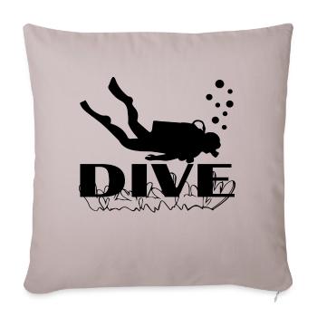 Diving Dive tauchen - Sofakissenbezug 45 x 45 cm - helles Taupe - Vorne