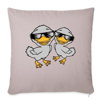 2 lunettes de soleil Cool Duckling - Housse de coussin décorative 45 x 45 cm - taupe clair - Devant