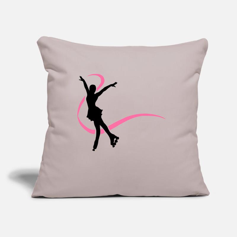 Silhouette patineuse inline Housse de coussin décorative 45 x 45 cm