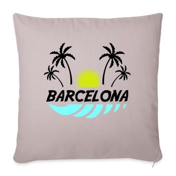 Barcelone - Housse de coussin décorative 45 x 45 cm - taupe clair - Devant
