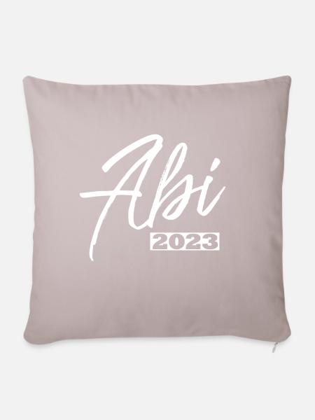 Abitur 2023, white - Sofakissenbezug 45 x 45 cm - helles Taupe