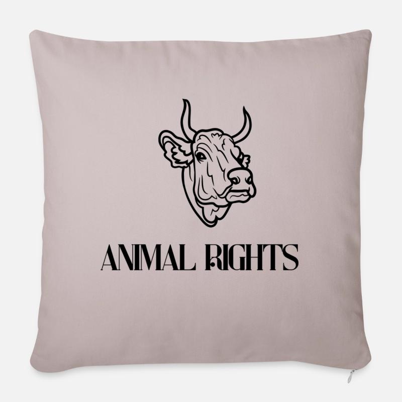 Animal Rights - Sofakissenbezug 45 x 45 cm - helles Taupe