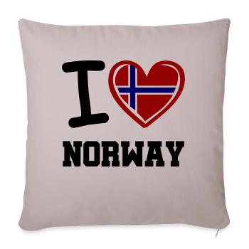 I love norway - Sofa pillowcase 17,3'' x 17,3'' (45 x 45 cm) - light taupe - Front