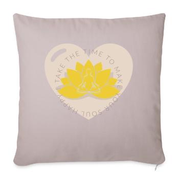 Yoga Lotus Flower - Sofa pillowcase 17,3'' x 17,3'' (45 x 45 cm) - light taupe - Front