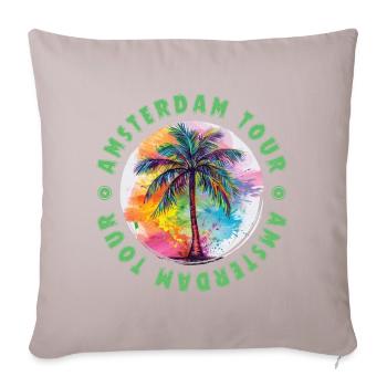 Amsterdam Tour Holiday Plame Colorful - Sofa pillowcase 17,3'' x 17,3'' (45 x 45 cm) - light taupe - Front