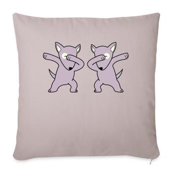 dabbing pour chien - Housse de coussin décorative 45 x 45 cm - taupe clair - Devant